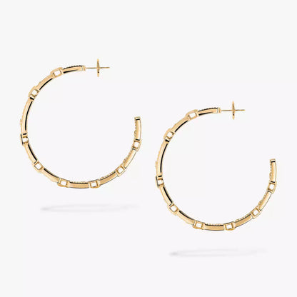 [Lume Jewels]Move Link Diamond Hoop Earrings