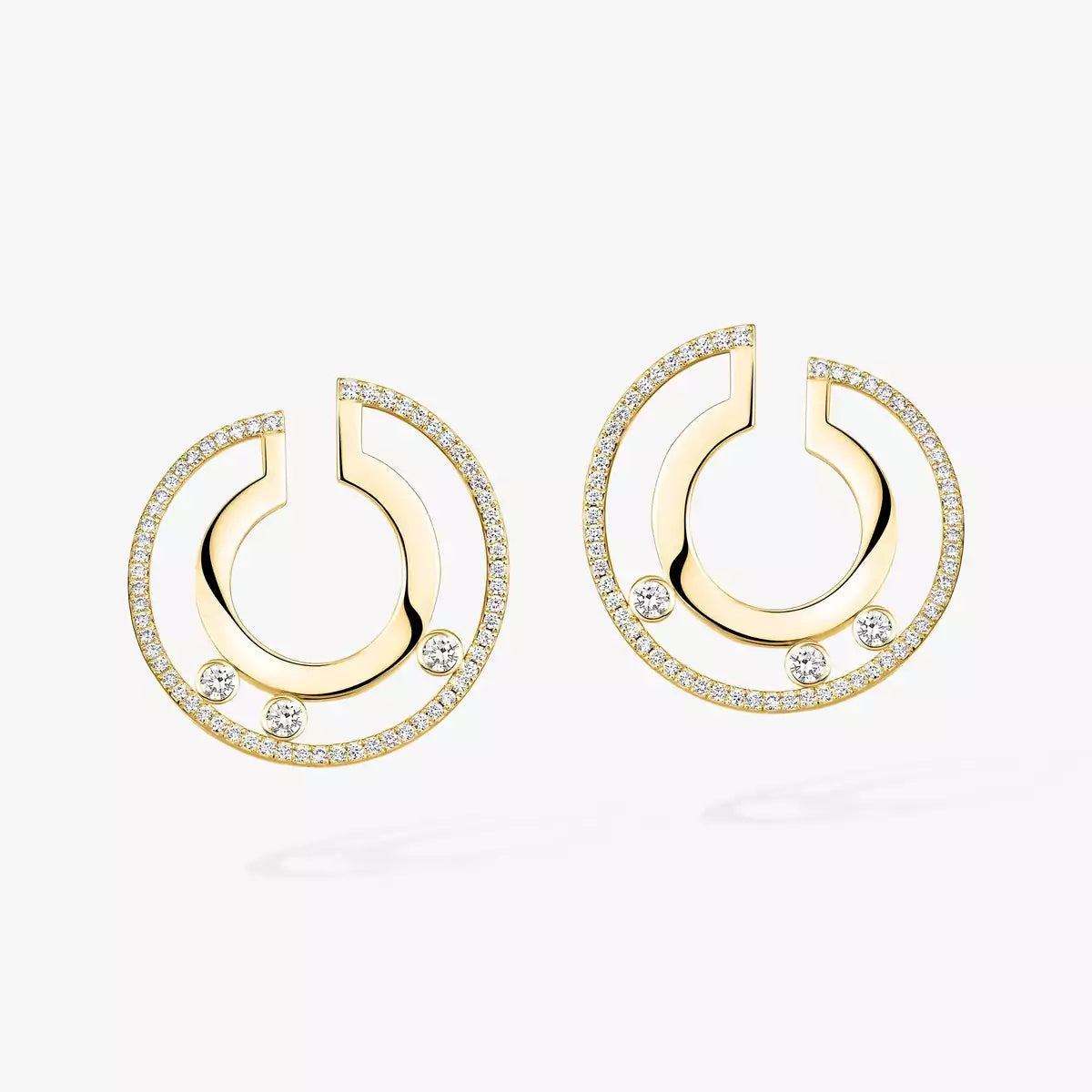 [Lume Jewels]Move Romane Small Diamond Hoop Earrings