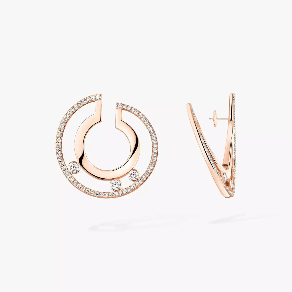 [Lume Jewels]Move Romane Small Diamond Hoop Earrings