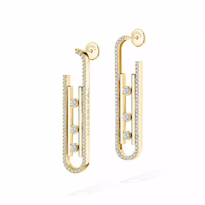 [Lume Jewels]Diamond Pendant Earrings Move 10Th