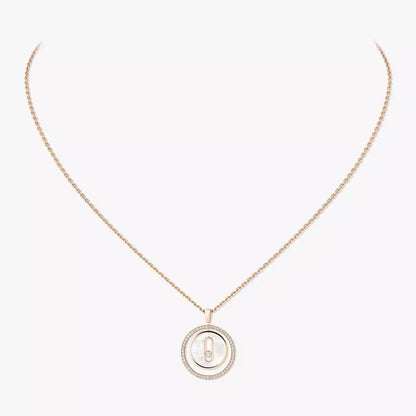 [Lume Jewels]Lucky Move Diamond Necklace in Rose Gold and White Mother-of-Pearl