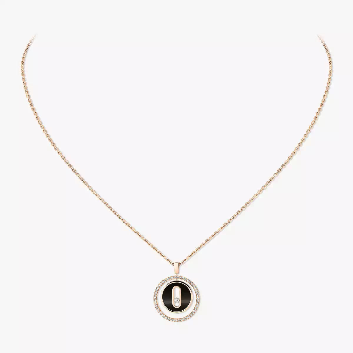 [Lume Jewels]Lucky Move Diamond Necklace in Rose Gold and White Mother-of-Pearl