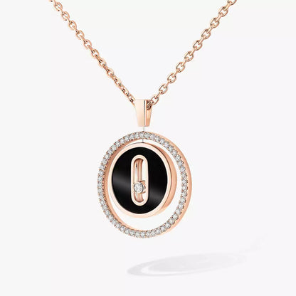 [Lume Jewels]Lucky Move Diamond Necklace in Rose Gold and White Mother-of-Pearl
