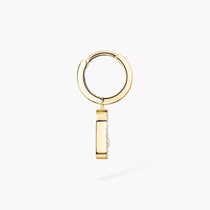 [Lume Jewels]Move Uno Single Diamond Hoop Earring