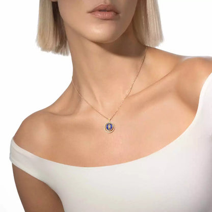 [Lume Jewels]Lucky Move Diamond Necklace in Rose Gold and White Mother-of-Pearl