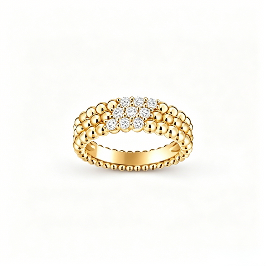 [Lume Jewels] THREE-ROW DIAMOND RING