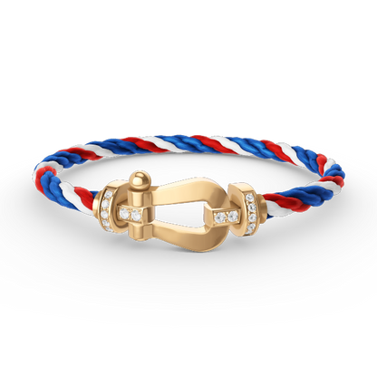 ¡®Lume Jewels¡¯FORCE LARGE HORSESHOE HALF DIAMOND BRACELET GOLD