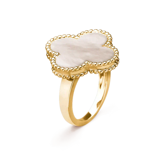 ¡®Lume Jewels¡¯CLOVER WHITE MOP RING