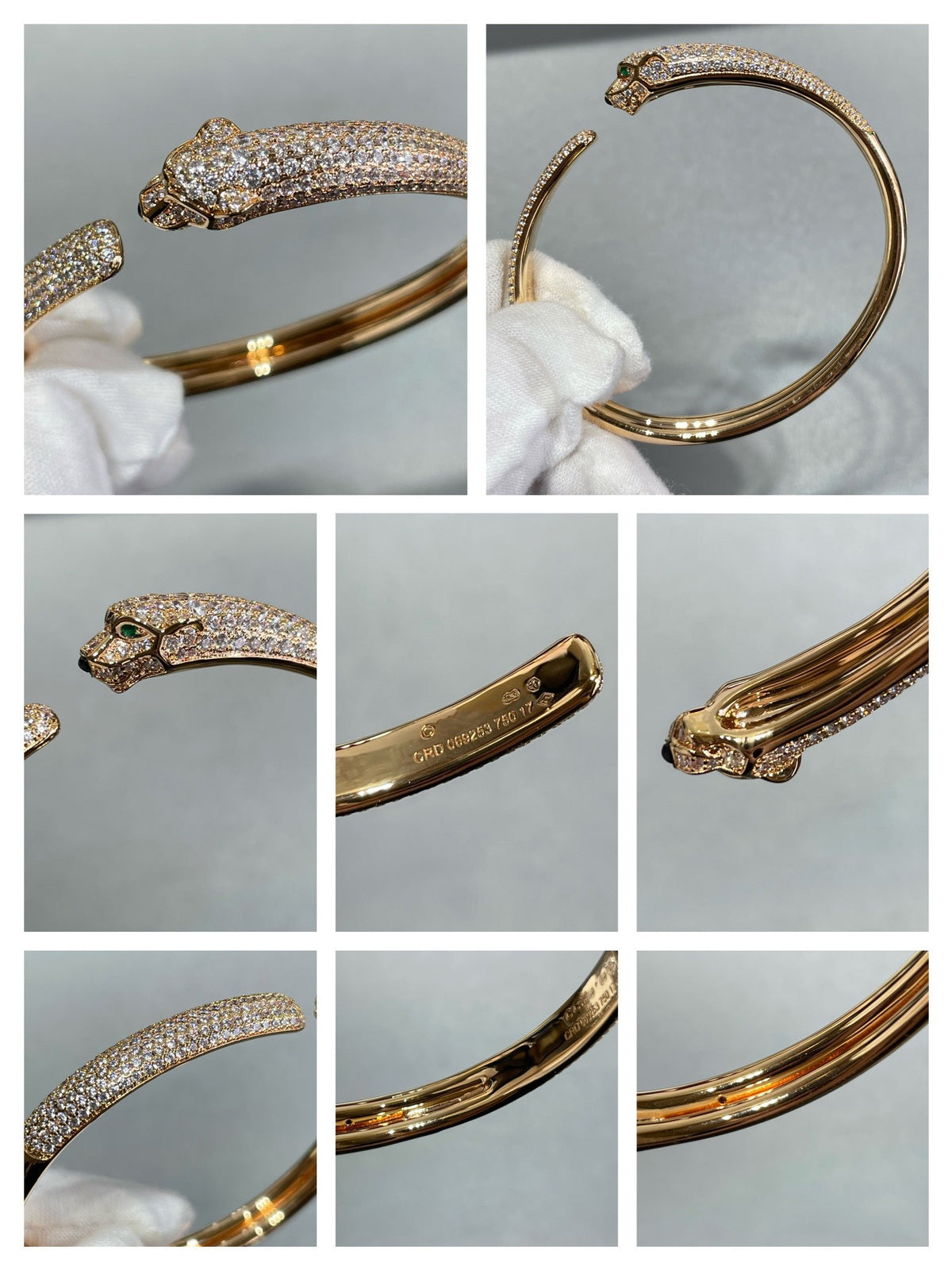 ¡®Lume Jewels¡¯PANTHERE FULL DIAMOND OPEN BRACELET