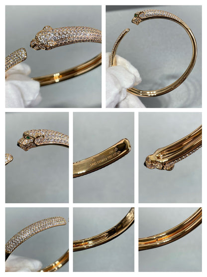 ¡®Lume Jewels¡¯PANTHERE FULL DIAMOND OPEN BRACELET