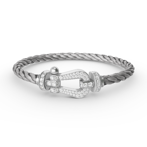 ¡®Lume Jewels¡¯FORCE LARGE HORSESHOE FULL DIAMOND BRACELET SILVER