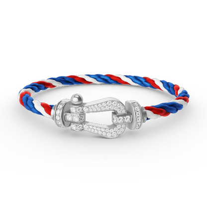 ¡®Lume Jewels¡¯FORCE LARGE HORSESHOE FULL DIAMOND BRACELET SILVER